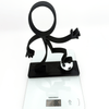 Stickyman Voetballer met voetbal op voetstuk - 3dbende
