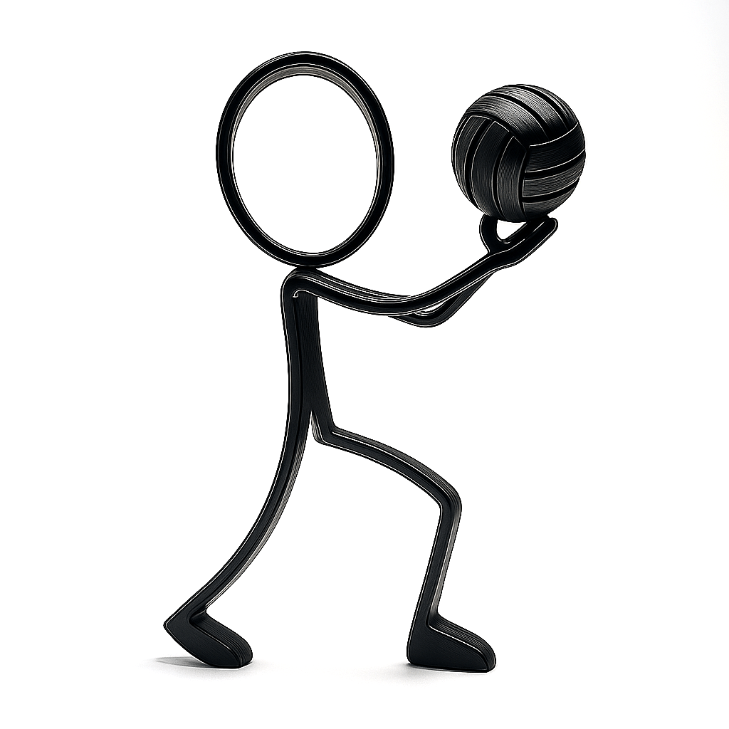 Stickyman Volleybalspeler - 3dbende