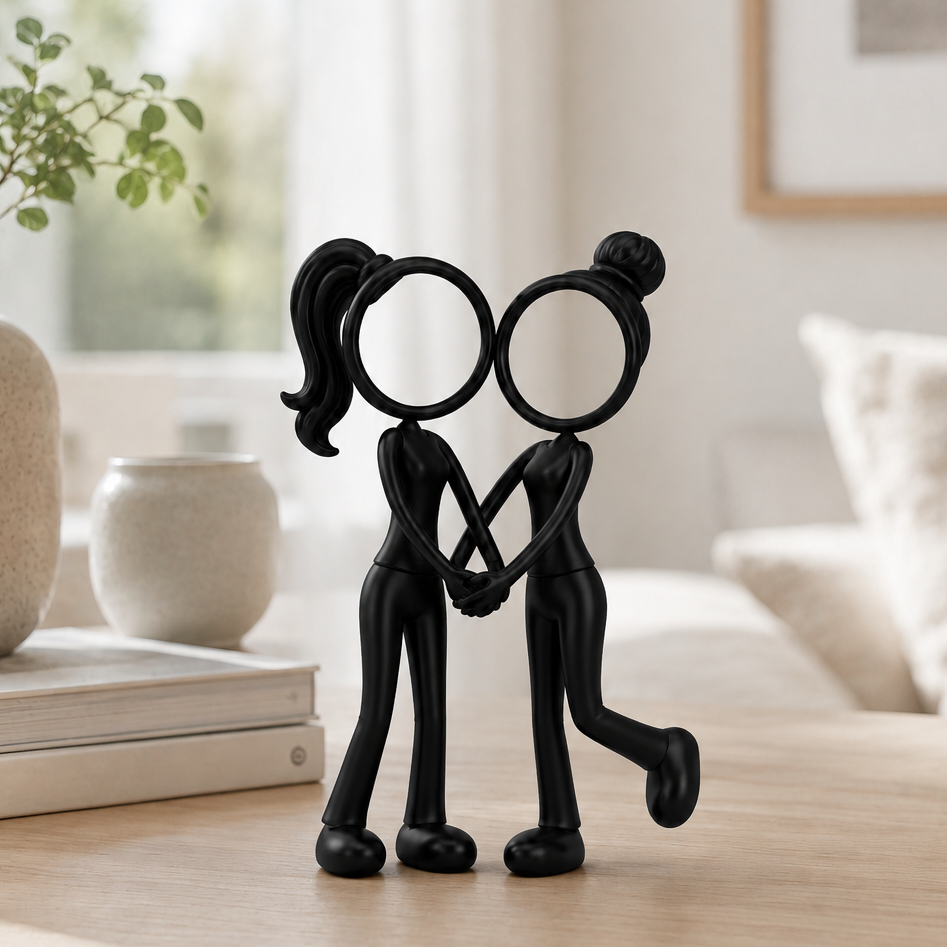 Stickyman vriendinnen decoratie van 3dbende – 3D-geprint cadeau voor een beste vriendin.