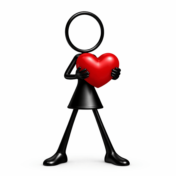 Stickyman Vrouw met Hart