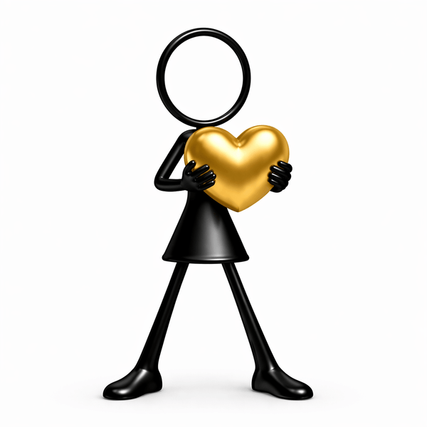 Stickyman Vrouw met Hart