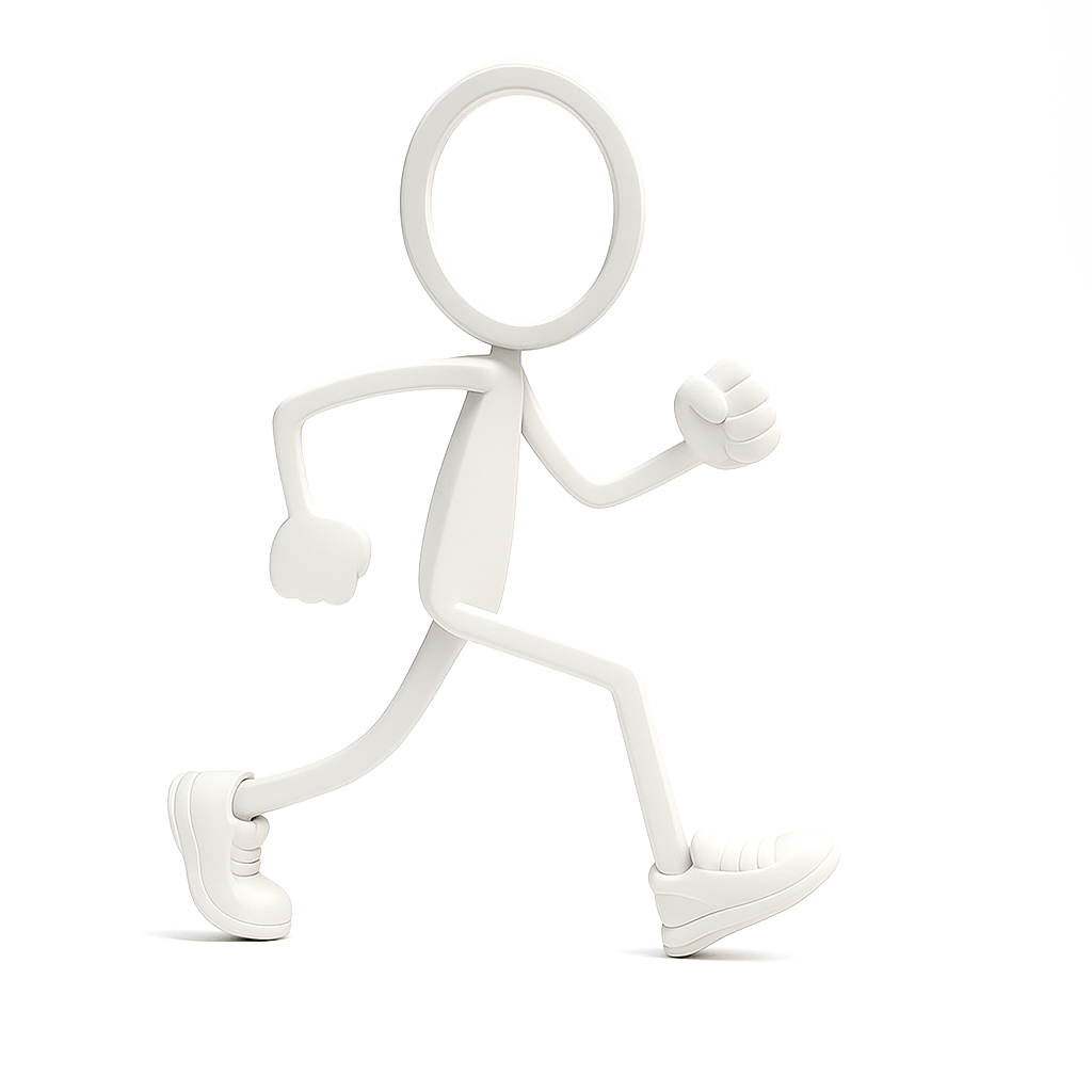Stickyman Wandelaar Decoratie – Minimalistisch Silhouet - 3dbende