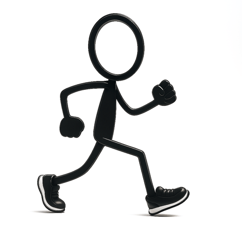 Stickyman Wandelaar Decoratie – Minimalistisch Silhouet