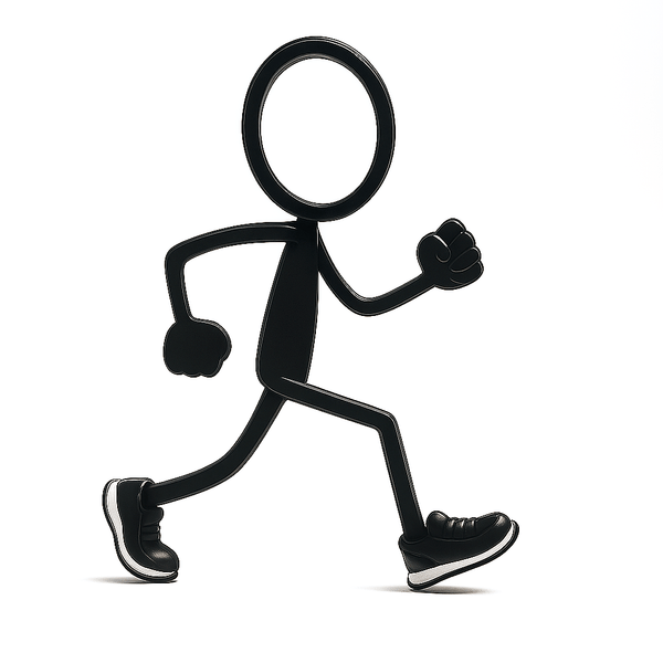 Stickyman Wandelaar Decoratie – Minimalistisch Silhouet - 3dbende