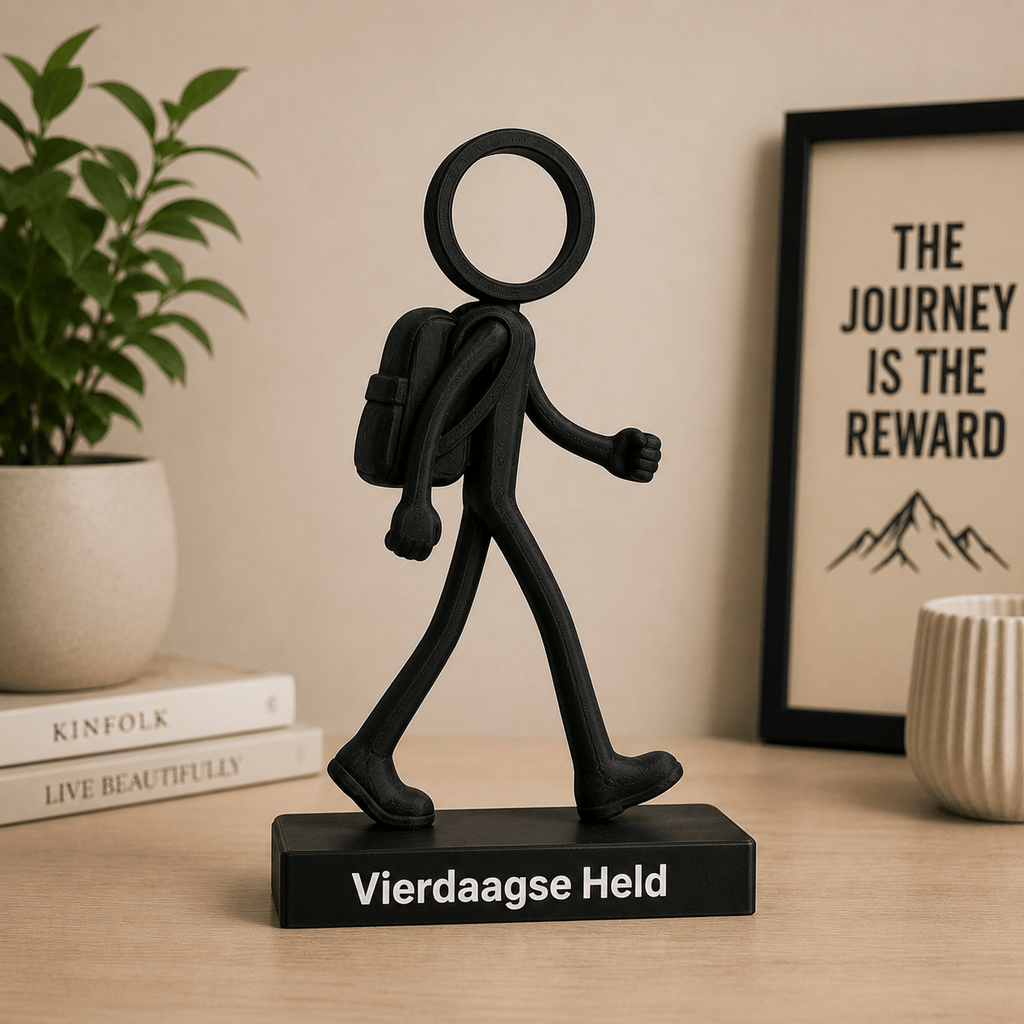Stickyman Wandelaar – Vierdaagse cadeau met rugzak - 3dbende