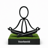 Stickyman Yoga – Meditatie Decoratie (Zen Pose) - 3dbende