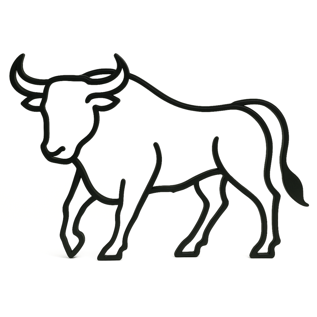 Stier decoratie - 3dbende