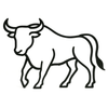 Stier decoratie - 3dbende