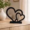 Stijlvolle dubbele harten decoratie - 3dbende