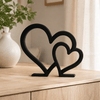 Stijlvolle dubbele harten decoratie - 3dbende