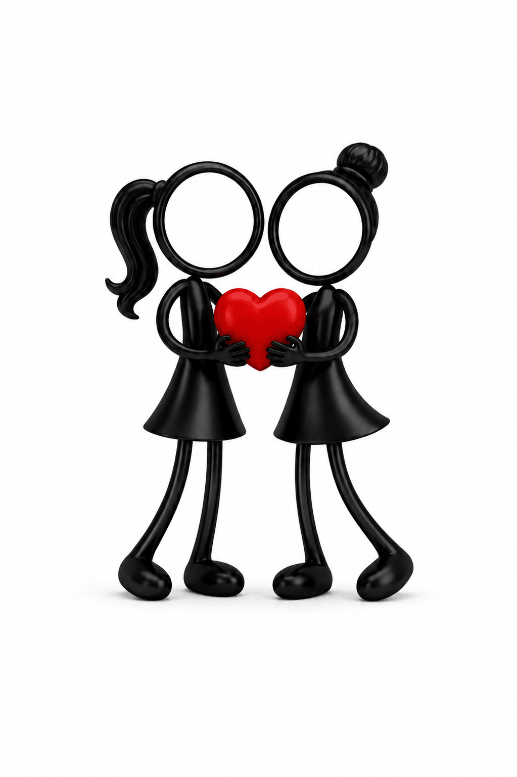 Twee vrouwen met hart variant - 3dbende