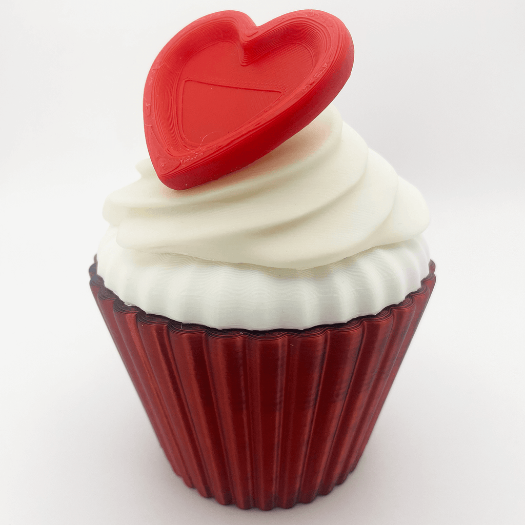 Valentijn cupcake met gepersonaliseerde hart - 3dbende