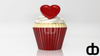 Valentijn cupcake met gepersonaliseerde hart - 3dbende