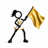 Vlaggendraagster (Color Guard) decoratie - 3dbende