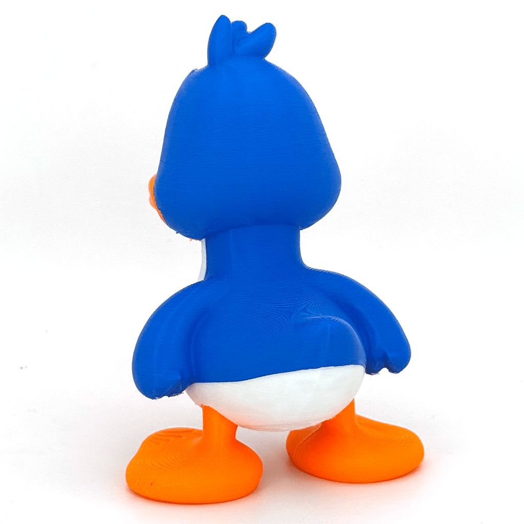 Vrolijke 3D - geprinte eend miniatuur - 3dbende