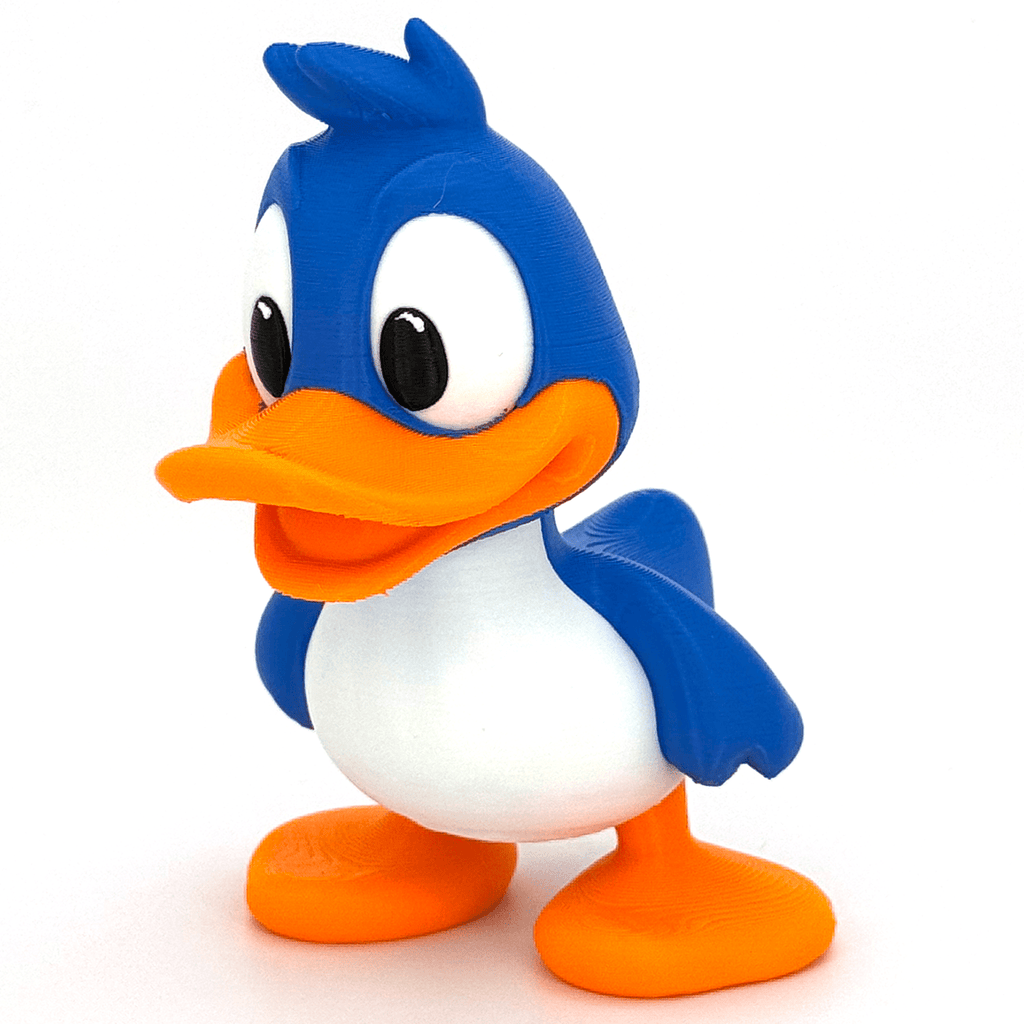 Vrolijke 3D - geprinte eend miniatuur - 3dbende