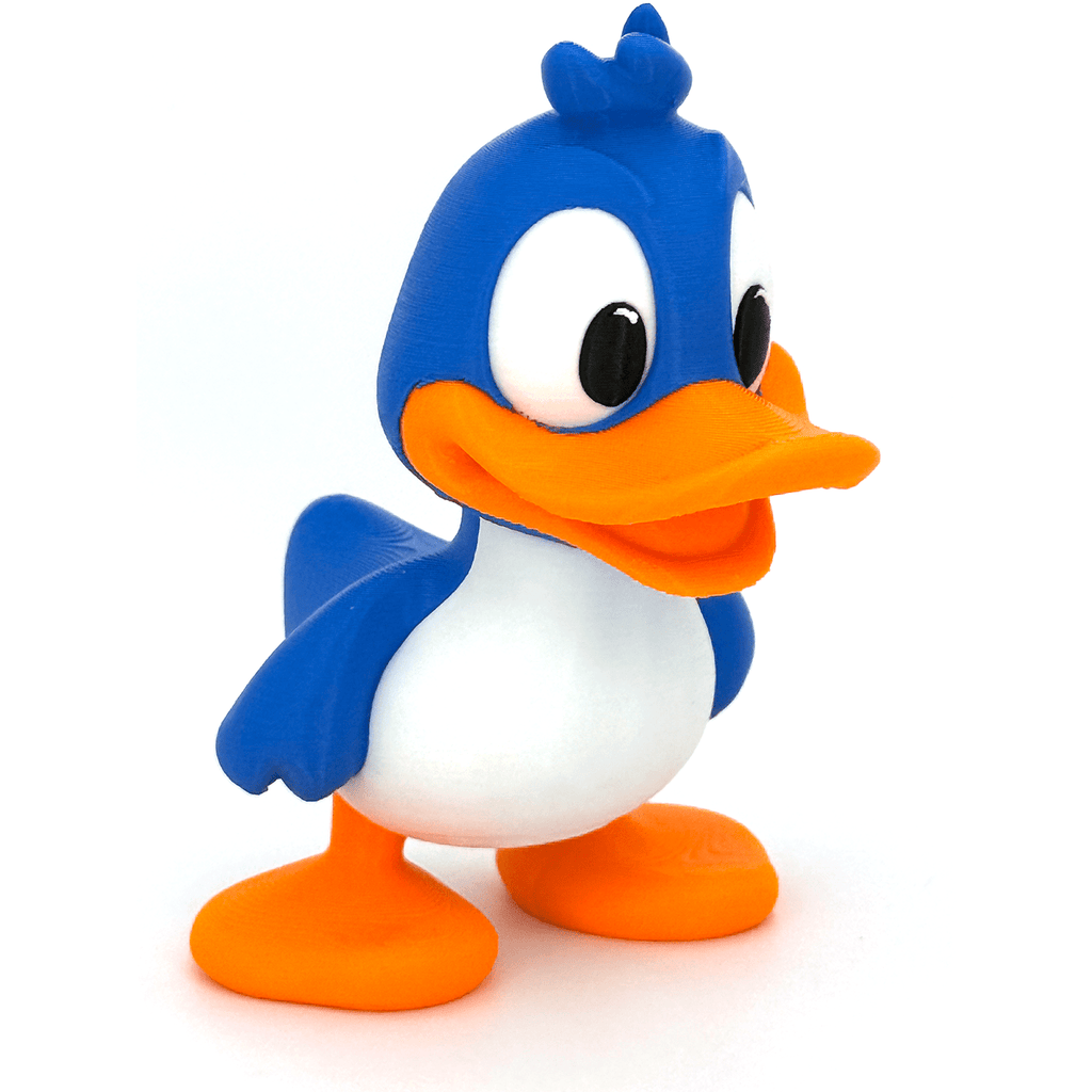 Vrolijke 3D - geprinte eend miniatuur - 3dbende