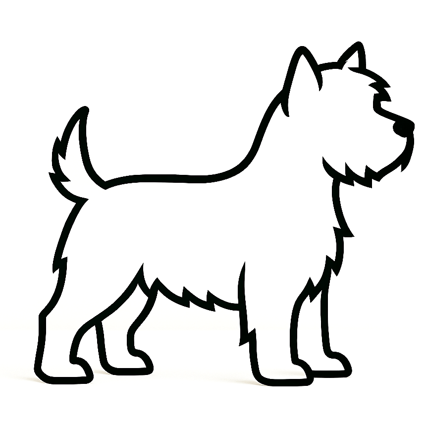 West Highland White Terrier (Westie) decoratie - 3dbende